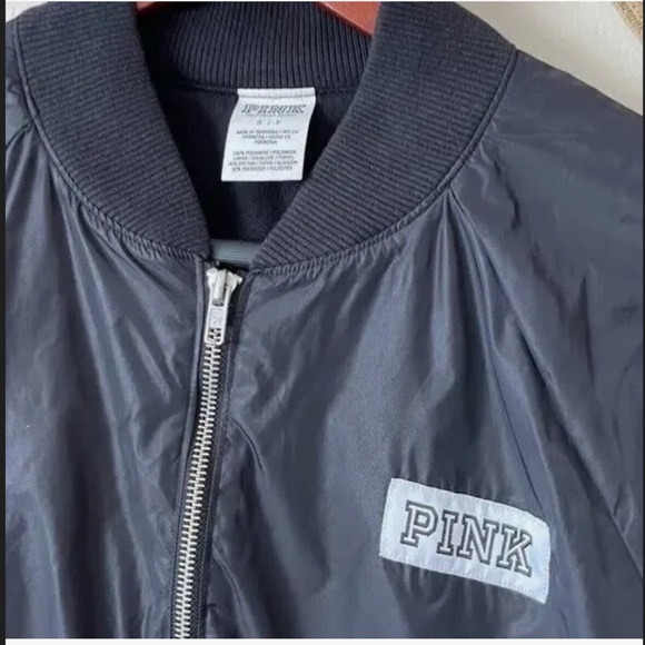 Victoria’s Secret Pink Black Bomber Jacket - Picture 4 of 5